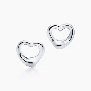 Authentic Elsa Peretti Open Heart Stud Earrings